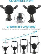 Wireless car Charger Mount-Adjustable Bracket-Gravity System-Fast Charging