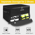 YOREPEK 2 Layer Golf Trunk Organizer, Golf Gifts for Men with Separate Ventilated Compartment for 2 Pair Shoes, Waterproof Car Trunk Locker for Balls, Tees, Clothes, Gloves, Gifts for Golfers