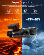 IIWEY 4 Channel Dash Cam 360° View, STARVIS 2 Front 2.7K Rear 2K Inside 1080P x2, 8IR LEDs Night Vision 3.0, PlateTag AI for Plate Clarity, 5GHz WiFi GPS, Voice Control, 24/7 Parking Mode, 128GB Card