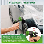 AUTOMAN-Garden-Hose-Nozzle, 2 Pack ABS Water Spray Nozzle with Heavy Duty 7 Adjustable Watering Patterns,Slip Resistant for Watering Plants,Lawn& Garden,Washing Cars,Cleaning,Showering Pets - Green