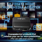 MINIX Car TV Mate Only for Cars with Factory Wired CarPlay Function HDMI Converter HDMI Multimedia Adapter for Fire TV Stick Gaming Laptop Switch Screen Throwers DVD Set-top Boxes 2.4GHz WiFi