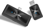 AutoSky Mirror-Link AIR PRO Wireless Screen Mirroring Adapter for Wired CarPlay, USB-C Phone Required, DisplayPort (DP-Alt) Compatible, Stream Apps Wirelessly, Charge While Mirroring