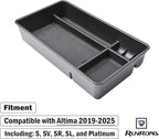 RUNROAD Center Console Organizer Tray Compatible with Nissan Altima 2019 2020 2021 2022 2023 2024 2025 Accessories, Insert Armrest Tray Secondary Storage Box Coin Holder Console Dividers, Black