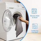 Niurewan 75 Pack Microfiber Cleaning Cloth Roll,Reusable Tear Away Microfiber Towels,Washable Ultra Absorbent Rags Drying Dishcloths for Car,Home,Garage or Shop(Grey)