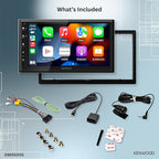 KENWOOD DMX500S 6.8" Capacitive Touchscreen Digital Multimedia Receiver – Wireless Apple CarPlay, Android Auto, Bluetooth