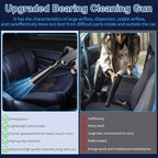 Detailing Car Cleaning Gun Interior Dryer Air Blow Gun, High Pressure Blower Gun with 5 Pcs Brushes for Auto Carpet Seats Dashboard Console Cleaning