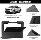 YOJOJOCO Center Console Hidden Box Organizer Compatible with Toyota Tacoma 2024 2025 2026 Accessories Black ABS Plastic Material Secret Compartment