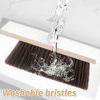 8 Pieces Hand Broom Brush Woooden Dust Brush Bulk Bench Brushes with Long Wood Handle Soft Bristle Whisk Broom Hand Held for Counter Bed Sofa Bench Car Fireplace Clothes Household Cleaning