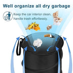 Car Trash Bin, Medium-Sized Pop-up Car Trash Can, Collapsible Garbage Can with Elastic Band Hanging, Double-Layer Washable Vehicle Trash Can, Velcro Waste Basket Bin