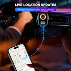 15W Fast Wireless Car Charger with Air Tracker Tag GPS Bulid in(iOS Only)-Air Vent Phone Mount, Works with Apple Find My, Hidden＆Undetectable (Wireless Car Charger with Tracker)