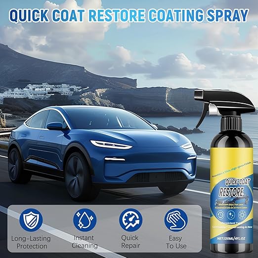 Nano Quick Coat Restore, 2026 Advanced Automobile Quick-Acting Coating Agent, Quick Effect CoatingAgent Spray with Dust Proof and Glazing Effects Long-Lasting Car Showroom Gloss