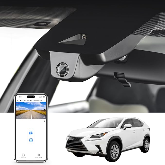 Mangoal 4K Dash Cam Custom for Lexus NX 2018 2019 2020 2021(Model B), 350 300 Sport 250 F Premium,OEM Look, UHD 2160P Video,Parking Mode, WiFi & App,Loop Recording,Easy to Install, 64GB Card