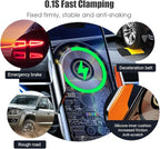 Wokyo Wireless Car Charger with 360° Rotatable Retention Clip, Anti-Shake Air Vent Phone Holder, Auto-Clamping Car Phone Mount Fit for 4.7-7.2 Inch Width Magnetically Chargeable Phones (Gold)