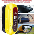 Automotive Oil Film Cleaning Brush with Reusable Foam Sprayer, Upgraded Antifog Glass Cleaning Board, Glass Oil Film Remover for Car Windows & Windshields, Versatile Car Glass Cleaner Brush (Yellow)