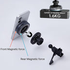 Qi2 15W Magnetic Wireless Car Mount Charger, MagSafe Compatible Air Vent Phone Holder with Peltier Cooling for iPhone 16/15/14/13, Galaxy S26,S25 Detachable Car & Desk Charger (Black)