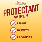 Car Wipes Interior Cleaning Protectant for Dashboard for Tires for Shine and Vinyl Protectant for Plastic for Dash Cleaning for UV and Fading by Luxury Driver - Cherry Scented (36ct Canister)