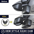 Mangoal 4K Dash Cam Custom fit for 4th Gen Dodge RAM 1500/2500/3500 2013 2014 2015 2016 2017 2018,(Model A),Check Model Carefully, UHD 2160P Video, App & WiFi, 128GB Card