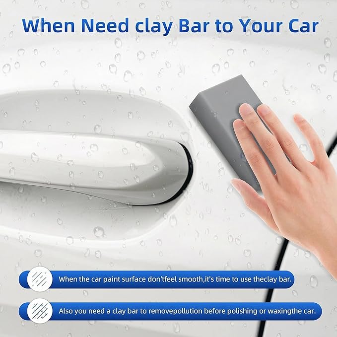 IPELY 4 Pack 100g Gray Clay Bar, Premium Clay Bars Auto Detailing Kit, Car Clay Bar for Car Wash, Magic Clay Bars Cleaner Remove Contaminants for Professional Car Detailing Clean