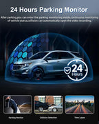 2025 9.66" 1080P Rear View Mirror Camera Front and Rear Dash Cam for Cars & Trucks - G-Sensor, Reverse Assist, GPS Tracking, WDR & HDR Night Vision, 64GB Card