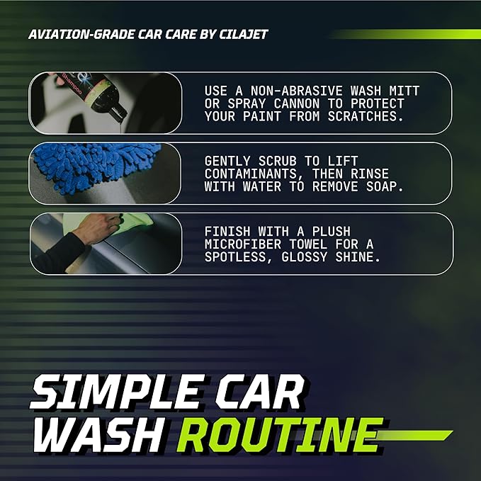 Care Car-Shampoo and Soap - Car Detailing Kit Essential - Vehicle Cleaning Supplies - Produces Thick, Foamy Suds - Gentle on Wax and Sealants, 16 Oz.