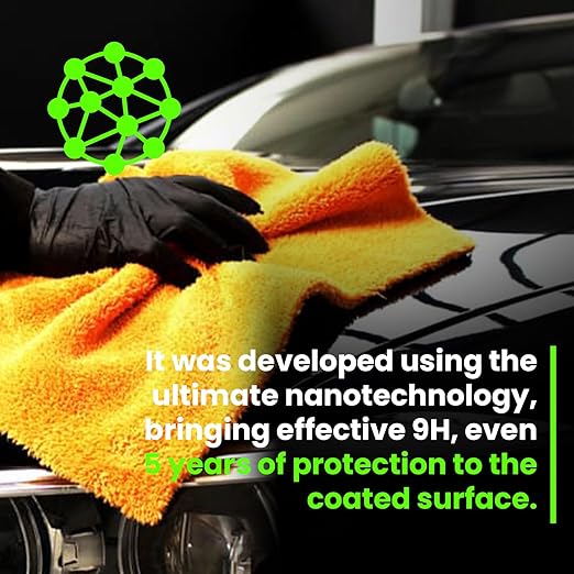 MaxPro Ceramic Coating 9H5Y Kit: Experience the pinnacle of nano ceramic protection, boasting 5 years of unparalleled shine and durability, all with effortless application!