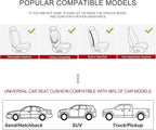 BOPUOVRE Car Seat Cover for Luxury & Comfort - PU Leather, Anti-Slip, Full Wrap Protection with Storage Pocket for Bottom Cushion - Universal Fit for 95% of Vehicles (Yellowish-White,2 Piece)