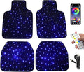Starlight Floor Mats for Car, LED Fiber Optic Mats with App Control, Universal Fit - Waterproof Washable, Full Set Shiny Starry Sky Non-Slip Car Mat - USB Cable