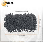 HARFINGTON Car Wash Sponge 8.7" x 4.3" Chenille Microfiber Mitt Scratch-Free Absorbent Scour Scrubber Cleaning Sponge for Washing Detailing on Cars, Trucks, SUV, Boats, RVs, Gray