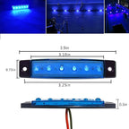 10 Pcs Blue LED Rock Strip Lights,Wheel Well Underglow Lighting Kits,Car Rock Lights Exterior Side Marker Lights for Wrangler Truck Golf Cart RV RV SUV Offroad