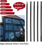 Telescopic Solar Panel Cleaning Brush Kit - 3-12M Reach, 35/55Cm Brush Head, Water Hose Compatible, Perfect for Solar Panels, Windows, Roofs, Pools & Rvs,35cm Brush Head,6M