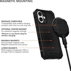 Rokform Rugged Case Compatible with iPhone 17, Magnetic Cover (Black)