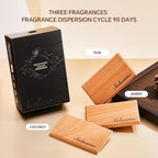 Car Air Freshener, Natural Wood Air Freshener Long Lasting, Car Air Freshener Diffuser with Metal Clip, Magnetic Auto Accessories, Car Odor Eliminator Variety Scent Refill (Teak - Coconut - Amber)