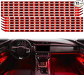 Red LED Strip Lights for Car BaishenglinMotor 12-Pack DC12V Waterproof 30CM/11.8"/1FT 5050 15-SMD LED Strip Underbody Light for Car Motorcycles Golf Cart Decoration Led Interior Exterior Strip Lights