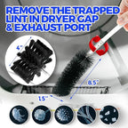 Holikme 60 Feet Dryer Vent Cleaner Kit,Lint Remover Flexible Brush and Drill Attachment Extends Up to 60Feet, 2 Synthetic Brush Head Use with or Without a Power Drill