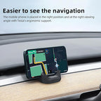 Dashboard Phone Mount for Tesla Model 3 Y Car Cell Phone Holder Silicone Non-Slip Phone Stand Compatible with All Smartphones (2021-2023 Model 3 & 2021-2024 Model Y)