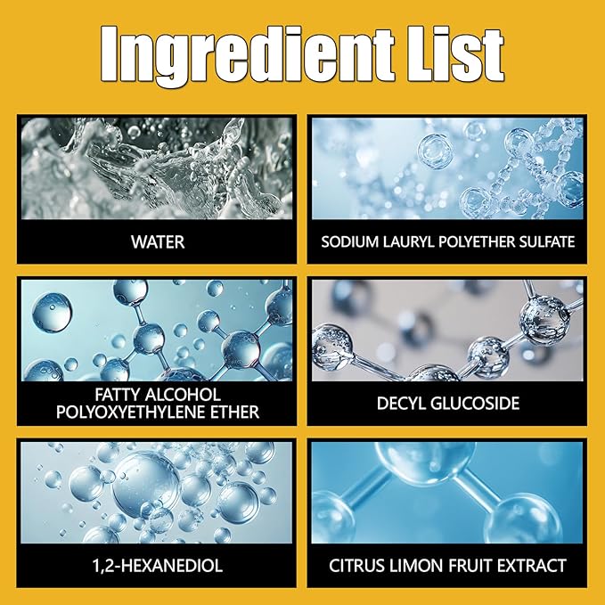 Foam Cleaner for Car, Multi-purpose Car Interior Cleaner for Car, Kitchen, Bathroom, Interior and House Lemon Flavor (100ml*2)