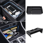 2pcs Center Console Organizer Armrest Tray Insert Storage Box for Honda CRV 2023-2026, Center Console Organizer Combo for 2023+ CR-V Hybrid Accessories, ABS Plastic, Black