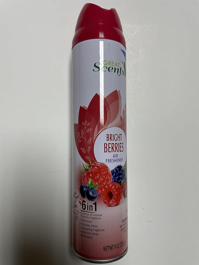 Wizard Great Scents Air Freshener bright berries, 9 oz Odor Neutralizer Wizard The Magic of Fresh Air Freshener (Pack of 3)