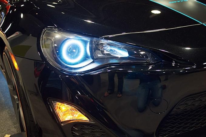 iJDMTOY 100mm White/Amber Switchback LED Halo Ring Retrofit Lighting Kit