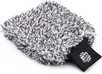 The Rag Company - The Cyclone Ultra Wash Mitt + Cyclone Ultra Wash Pad 6in x 8in Combo Pack - Microfiber Blend, Twist Loop Interior Liner Ideal for Foam, Soap + Bucket, & Rinseless Washing Methods