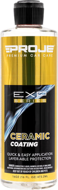 Proje Ceramic Coating - 12+ Month Durability - Easy to Apply - High Gloss - Anti Scratch - Safe on All Surfaces - Hydrophobic SiO2 Top Coat For Cars, Trucks, RVs, and More - 16 fl oz