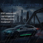 Green LED Strip Lights for Car BaishenglinMotor 12-Pack DC12V Waterproof 30CM/11.8"/1FT 5050 15-SMD LED Strip Underbody Light for Car Motorcycles Golf Cart Decoration Interior Exterior Strip Lights