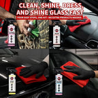 Renegade Essential Cleaning Bundle – Complete Car & Truck Detailing Kit with 4 Sprays, Microfiber Towels & Wheel Brush – Interior & Exterior Cleaner Set