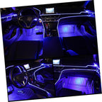 Luxshiny 2pcs Car Led Lights for Interior Ambient Lighting Kit Under High Brightness USB Powered Easy Installation