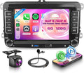 8 Core 6G+128G Android Car Stereo for VW Golf MK5 MK6 Passat Jetta Tiguan T5 EOS Polo with Wireless CarPlay Android Auto, 7” Touchscreen Car Radio GPS WiFi SWC Bluetooth 32EQ Backup Camera