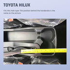 YJYWZH Car Armrest Storage Box for Toyota Hilux Center Storage Box Organizer Interior Hand Centre Consoles with 3 USB Port Arm Rest Double-Layer Accessories