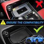 Wireless Car Charger for Lexus NX 2022 2023 2024 All Model with 27W USB & Type-C Center Console Accessory Panel, Fast Charger for i-Phone Sam-Sung