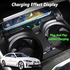 Wireless Car Charger for BMW 2 Series/3 Series/4 Series/i3/i4, 15W Fast Wireless Phone Charging Pad Support Original Car with NFC Center Console Wireless Charger