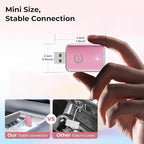 Wireless Carplay Adapter for iPhone, Convert Wired Car Play to Wireless, 2 in 1 Plug and Play Mini CarPlay and Android Auto Adapter for iOS 10 Android 11 and Above, Cars with Built-in Carplay (Pink)