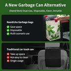 Disposable Car Garbage Bin Bags, Vomit Trash Bags made with Recycled HDPE for Boat, Plane, Travel, Camping, Bedroom, Study Room, Office and Car, 20 pcs